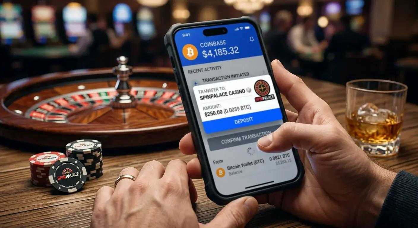Cryptocurrency wallet used for casino deposits and withdrawals